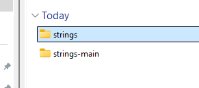 Create strings folder